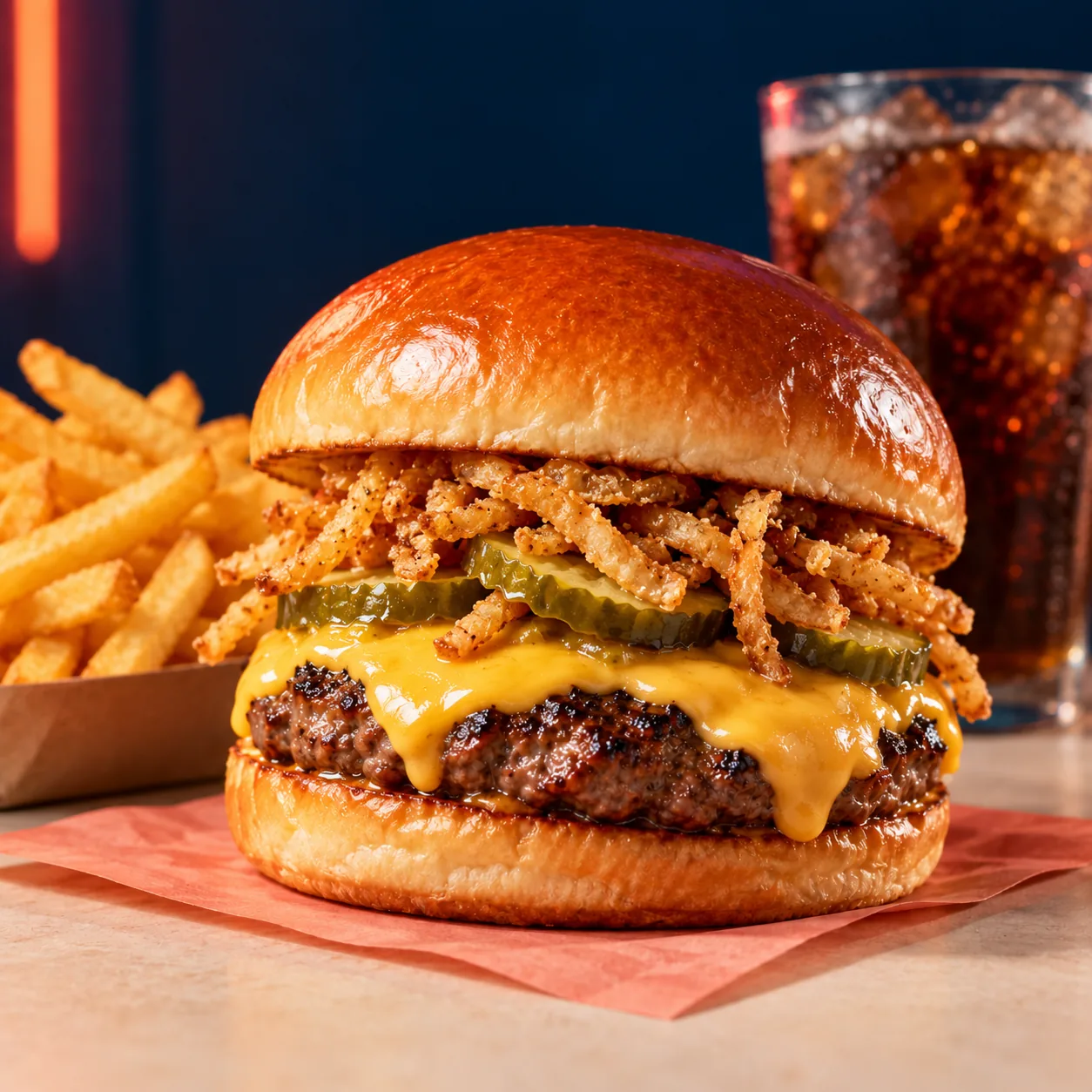 American Cheese Burger at Alfie’s